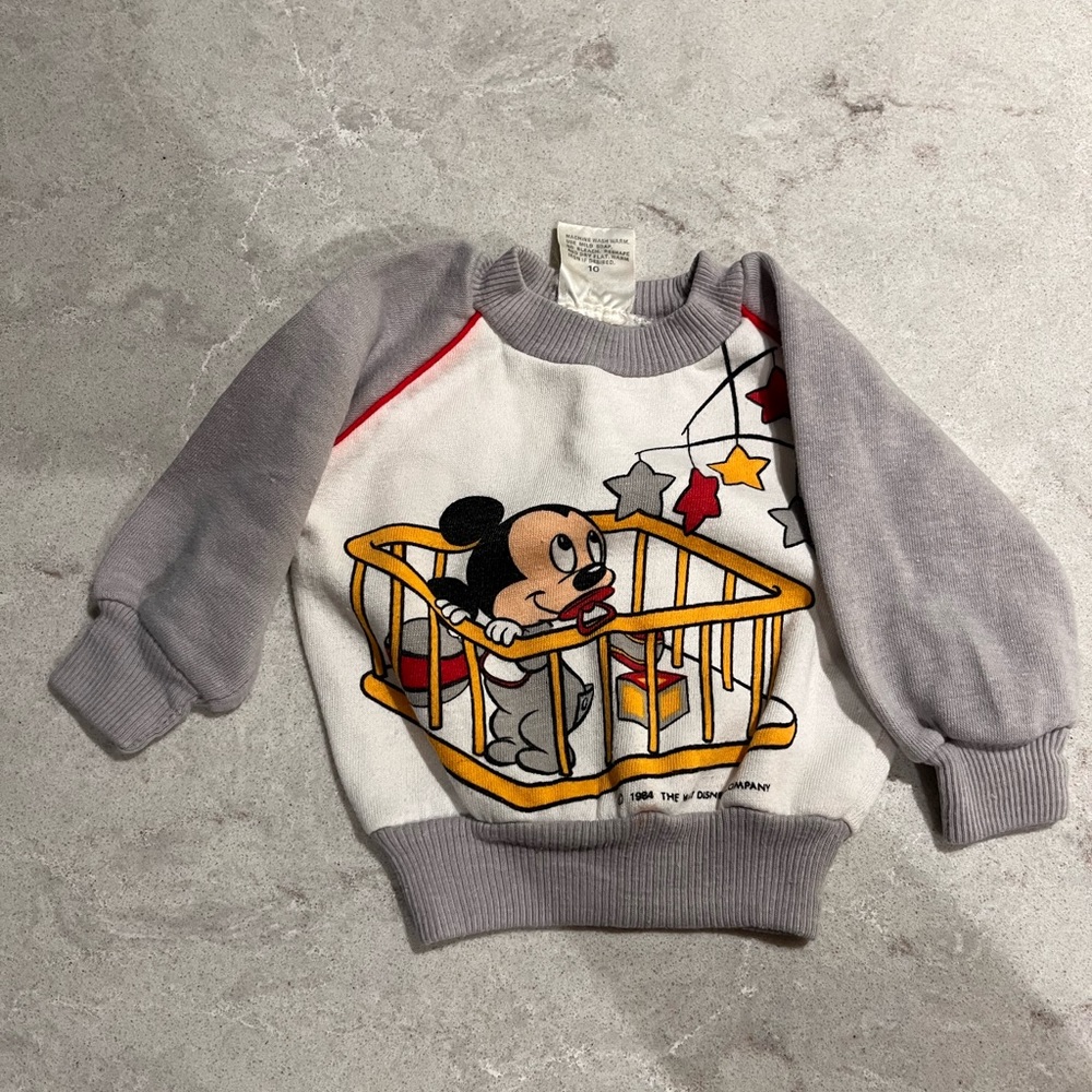 Vintage Disney Babies Mickey Mouse Newborn sweater